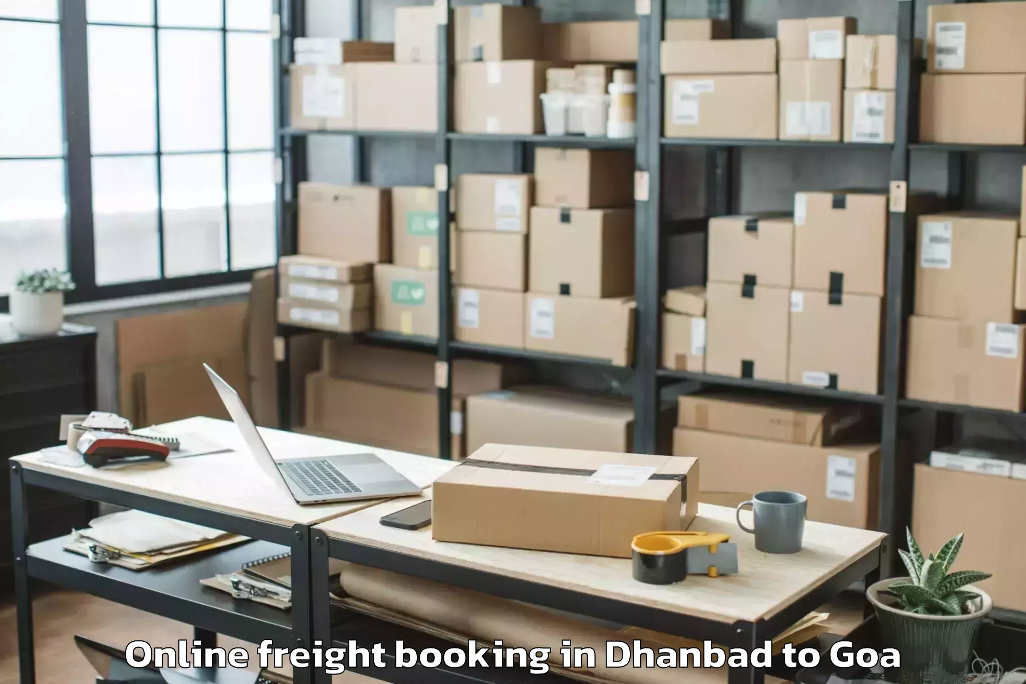 Easy Dhanbad to Sanvordem Online Freight Booking Booking